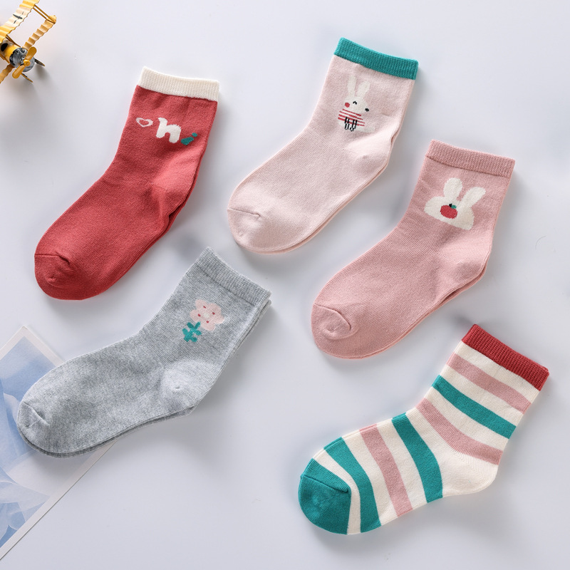 六指鼠童袜儿童袜子女童秋冬厚棉袜宝宝袜女孩中筒加厚棉袜子批发