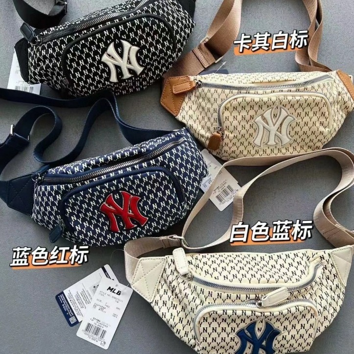 韩国mlb腰包新款复古老花满标满印运动休闲通勤单肩手提斜挎胸包
