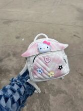 可爱HelloKitty扎染绣线双肩包女2023新款小众y2k百搭迷你单肩包