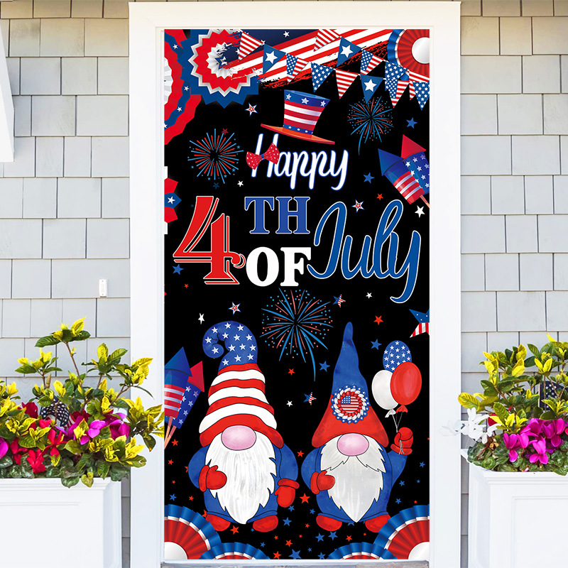 Independence Day Door Curtain Banner Independence Day Party Decoration Supplies Fourth of July Party Decorative Background Cloth