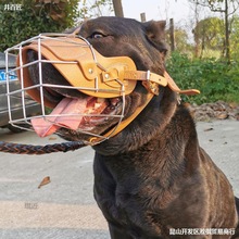 狗嘴套狗口罩卡斯罗杜高罗威纳大型犬铁嘴罩高加索藏獒防乱吃口笼