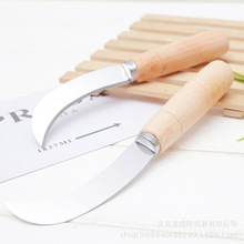 C【一元百货厂家直销】菠萝刀木柄刀削皮刀苹果削皮器弯刀0.039