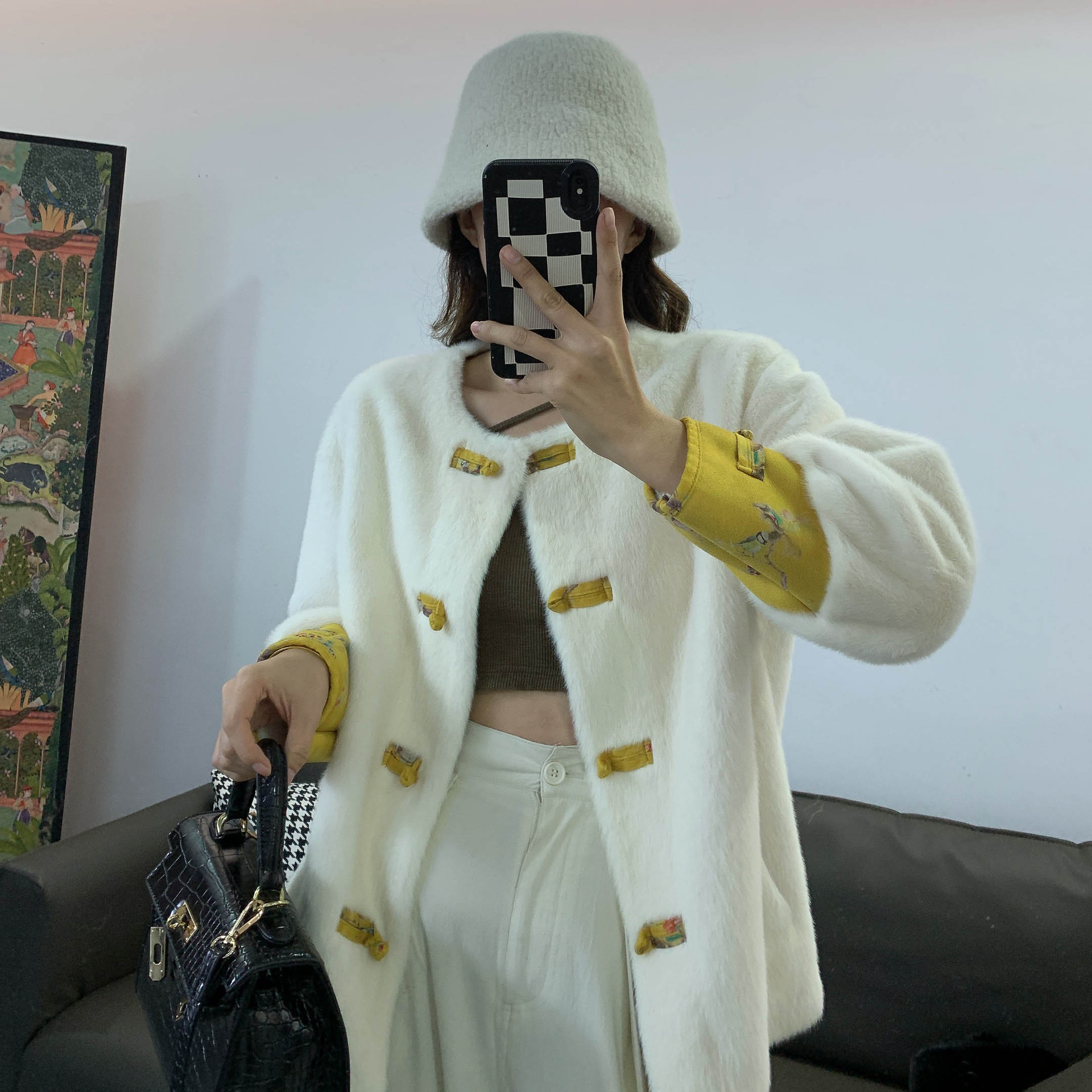 0成交49件2022新款欧貂仿水貂皮草环保毛毛中长款女