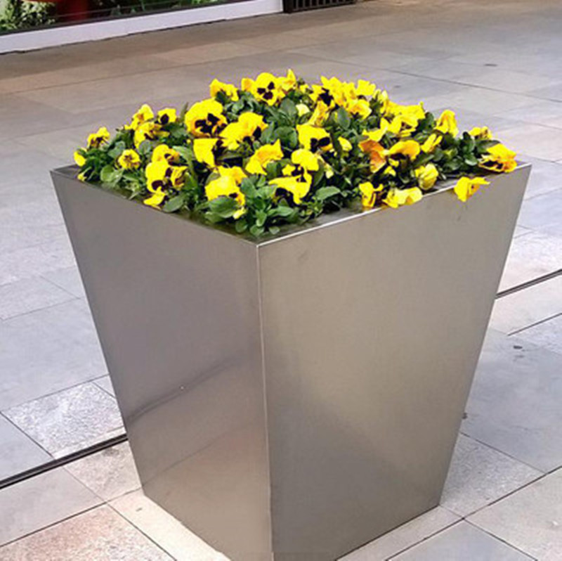爆款户外不锈钢树池花箱 售楼部市政园林景观花坛广场花钵种植箱