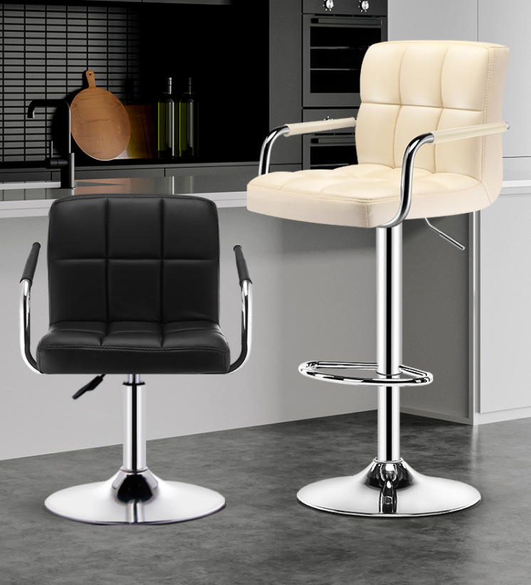 吧台椅升降酒吧椅子现代简约高脚凳靠背高凳子前台吧椅收银台吧凳