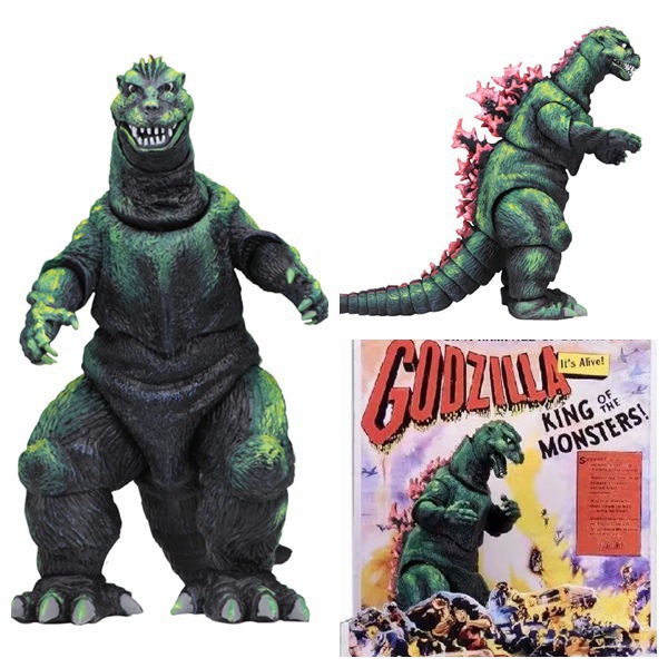 neca 1956 电影海报版 godzilla 可动哥斯拉公仔摆件盒装手办模型