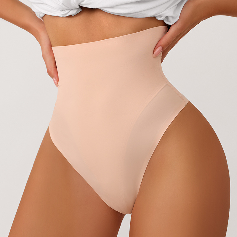 Plus Size Traceless T-Shaped Abdominal Pants Underwear Women's High Waist Postpartum Strong Waist Shaping Pants Women's One Piece Dropshipping