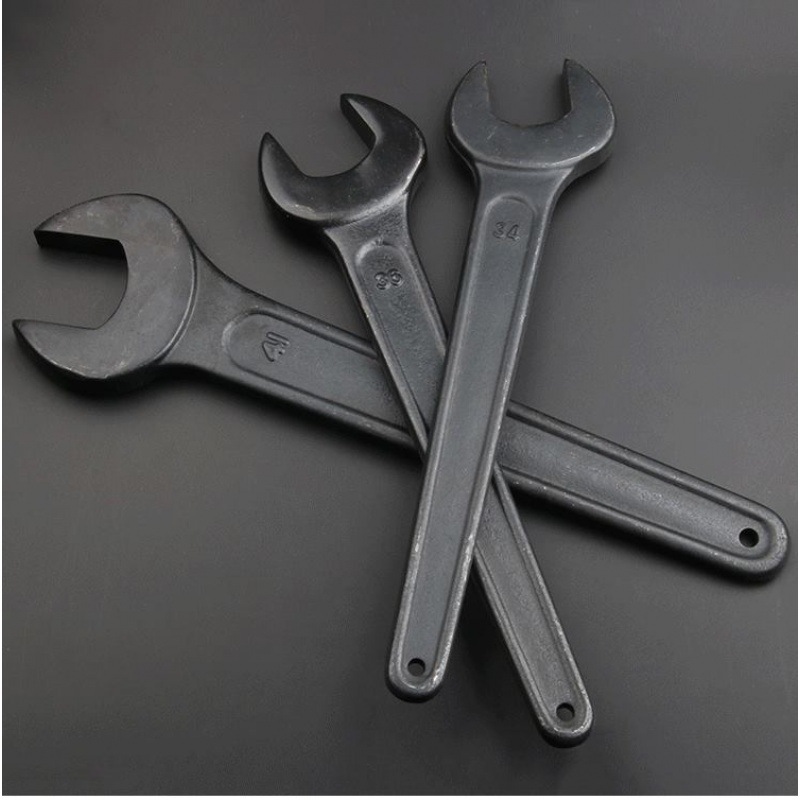 单头呆扳手开口扳手敲击呆板手加长扳手压力机冲床专业黑色重型