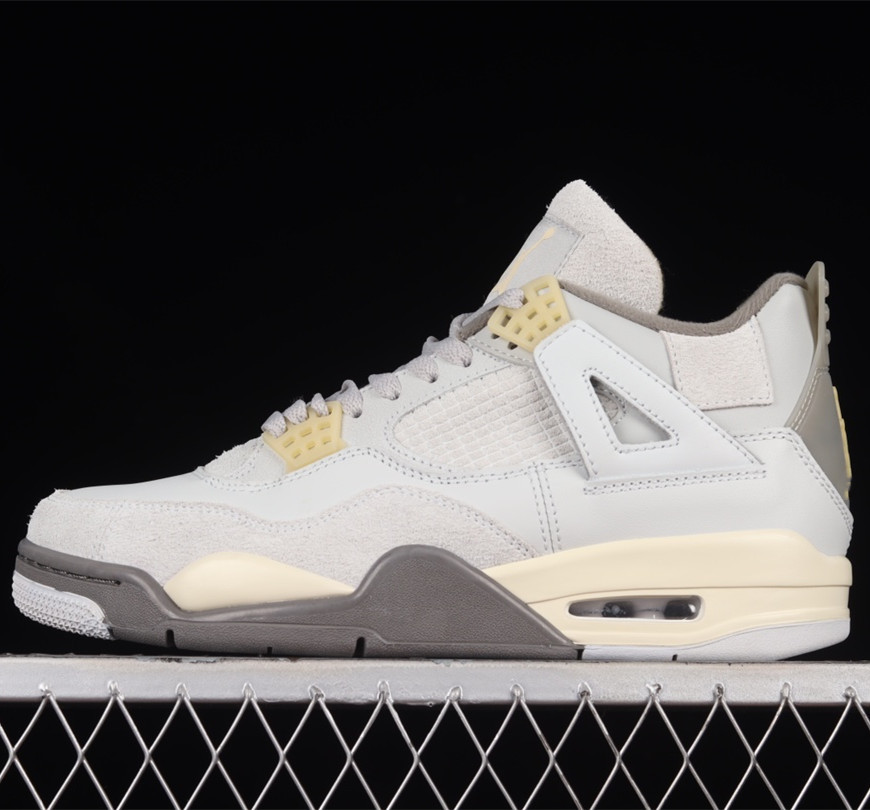 外贸实体批发纯原货源aj4灰兔子灰绿色运动休闲男子篮球鞋-阿里巴巴