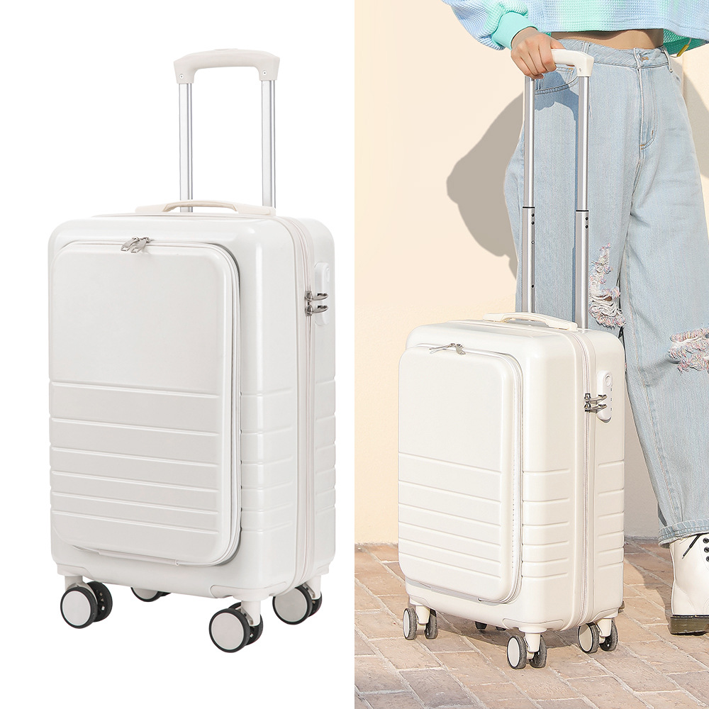 Large Capacity Front Open Cover Luggage Universal Wheel Trolley Case Side Cover Men's Carry-on Luggage Suitcase Men's and Women's Same Style