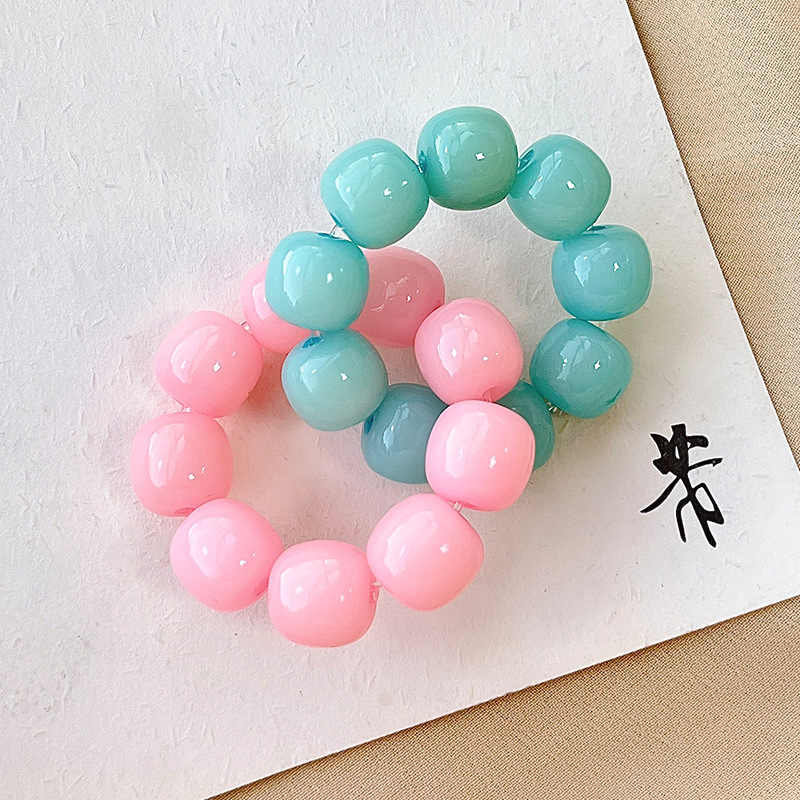 White Jade Bodhi Root Small Hand Toy Double Ring Bodhi Seed Pliable Temperament Buddha Beads Rosary Xiaohongshu Same Style Bracelet Wholesale