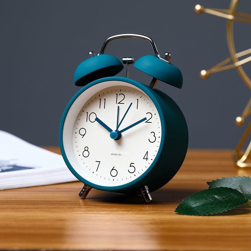 小闹钟创意个性学生儿童床头静音台式石英钟桌面小摆件电子时钟表