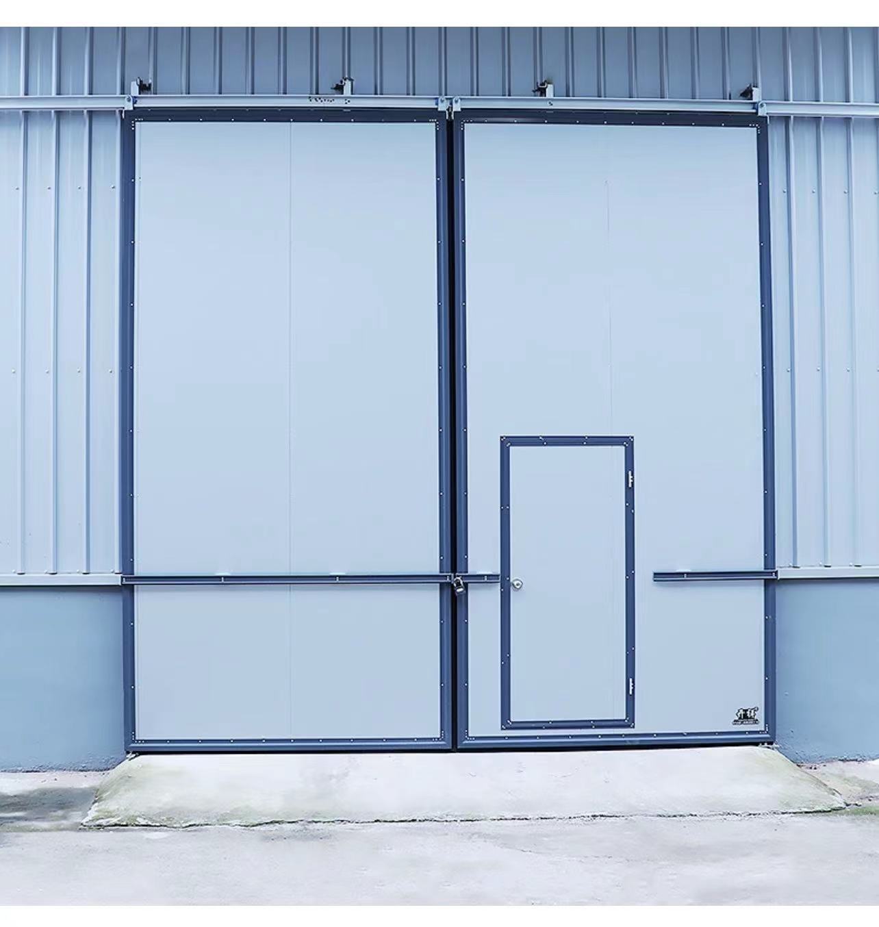 车间大门定做 工业推拉门平移门彩钢板大门 复合大型工业门-报价