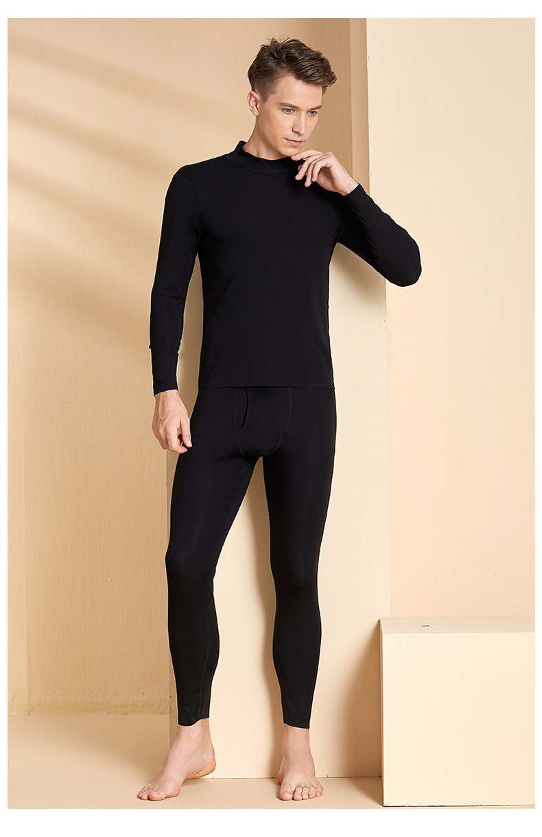 新款德绒保暖内衣男士时尚高领秋衣ubr*s玻尿酸肌底衣