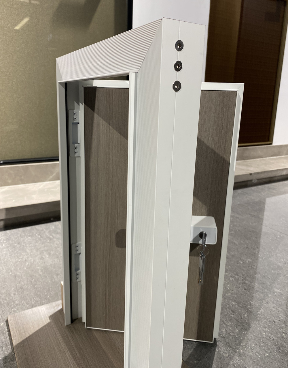 隐形隐框门型材暗门无框门铝材极简窄边衣帽间房门铝木生态门型材