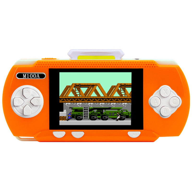 跨镜m100a迷你nes掌上游戏机 双对战儿童插卡掌机彩屏电视游戏机