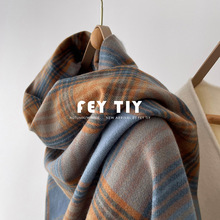 行走的毯子~ 韩国设计师品牌格子围巾披肩秋冬仿羊绒保暖加厚围脖