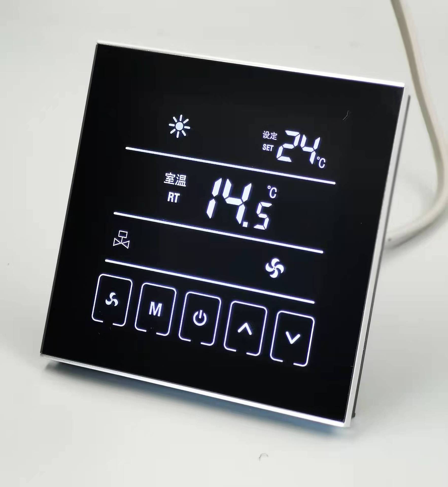 12年老店上海中央空调液晶触屏智能温控面板taoda风机盘管温控器