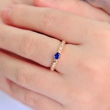 同款公主系列蓝宝石戒指精品皇家蓝宝石精工细作圆钻石女戒
