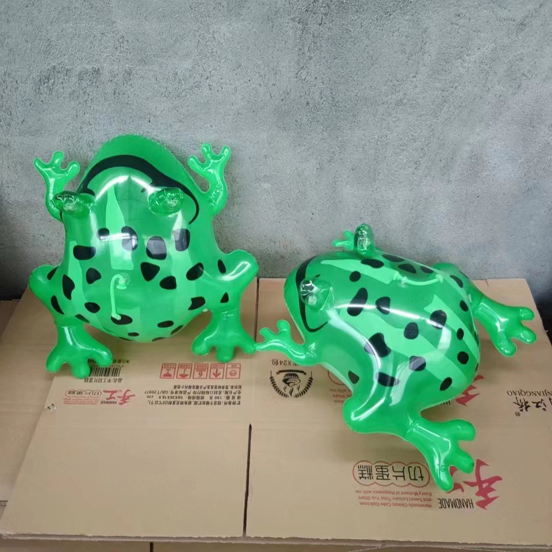 Frog Inflatable Large Frog Spot Light-Emitting Frog Frog Gift Inflator Elastic String Stall Hot Toy Factory