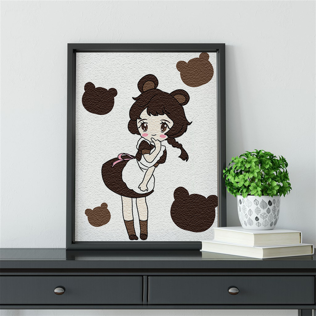 时匠|公主少女纸浆画手工制作diy材料包卡通可爱人物立体装饰画