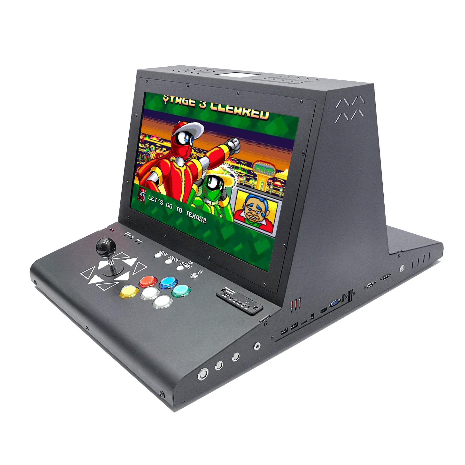 游戏机 18.5寸背对背双屏双控台月光宝盒家用街机 投币扫码格斗机