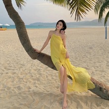 旅行穿搭吊带连衣裙女夏季显瘦海边度假沙滩裙子