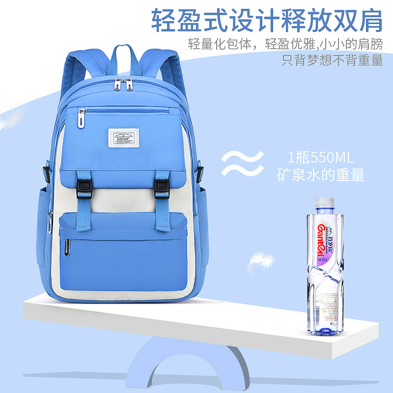 New Primary School Student Schoolbag Female Grade 1-3-6 Junior High School Lightweight Children Spine Protection Backpack Primary School Student Schoolbag