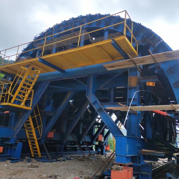 混凝土二次衬砌施工全液压自行走式隧道台车 防空洞二衬台车