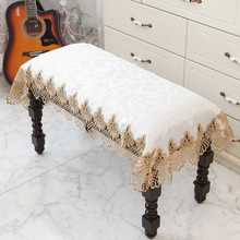 W9R欧式蕾丝花边钢琴凳桌布化妆台凳子换鞋凳盖巾软包凳盖布