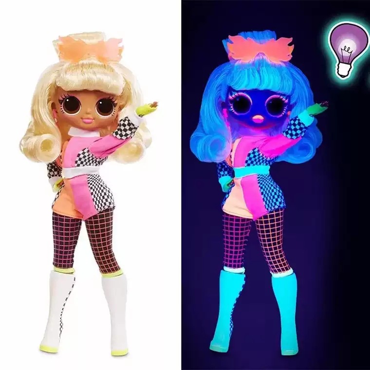 lol惊喜娃娃三代大姐姐 omg拆拆球潮流时尚霓虹款荧光系列娃娃