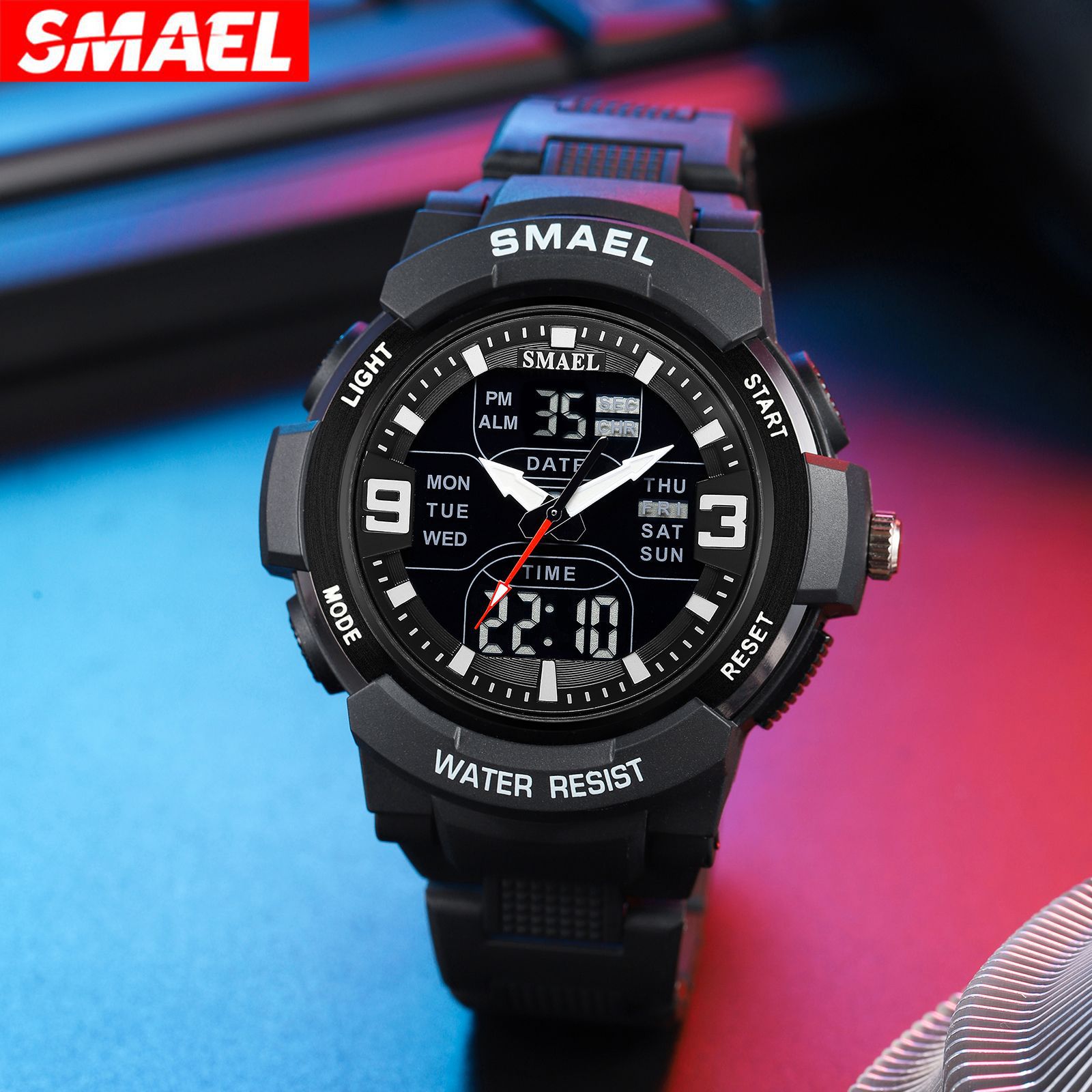 smael斯麦尔新品个性风潮电子运动手表 男士合金防水可拆卸电子表