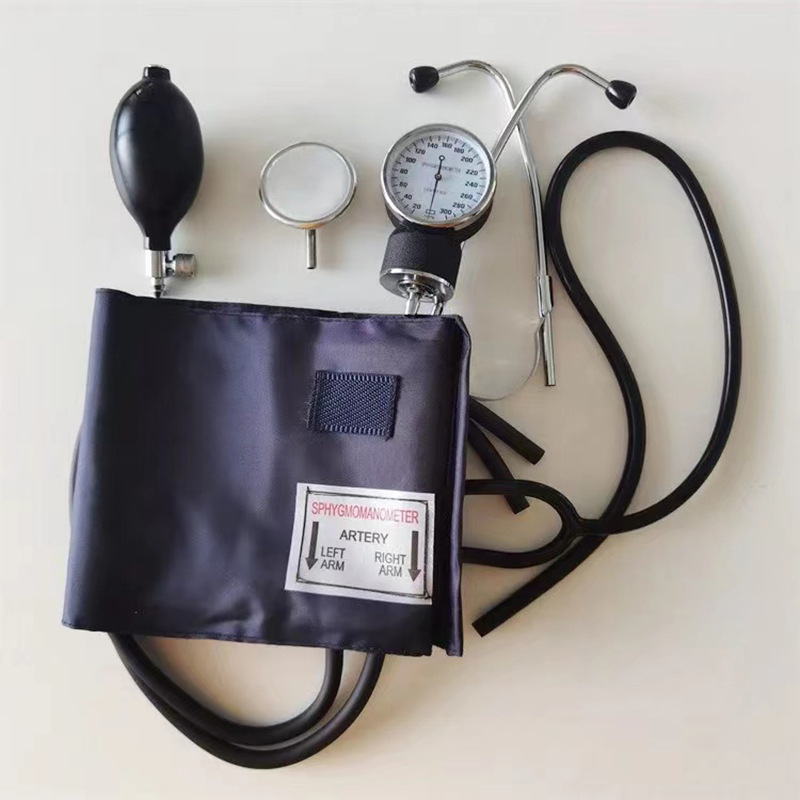 Liquid-Free Manual Sphygmomanometer with Stethoscope Arm Blood Pressure Meter Aneroid Sphygmomanometer Old-Fashioned