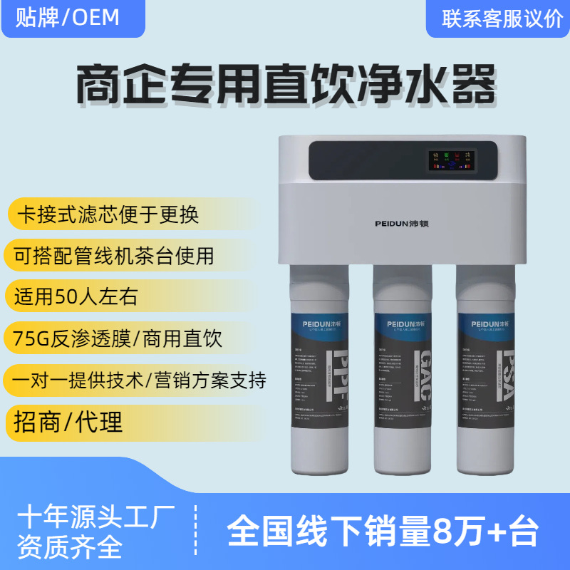 75g工厂直饮水商用反渗透净水器家用过滤净水机办公室ro纯水机