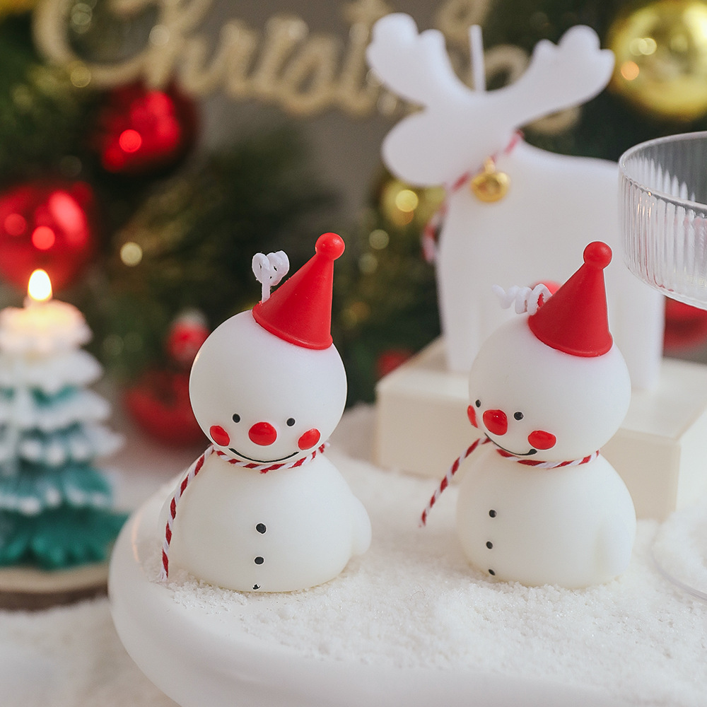 Christmas Snowman Candle Aromatherapy Gift Box Christmas Gift Hand Gift Decoration Elk Shape Candle Wholesale