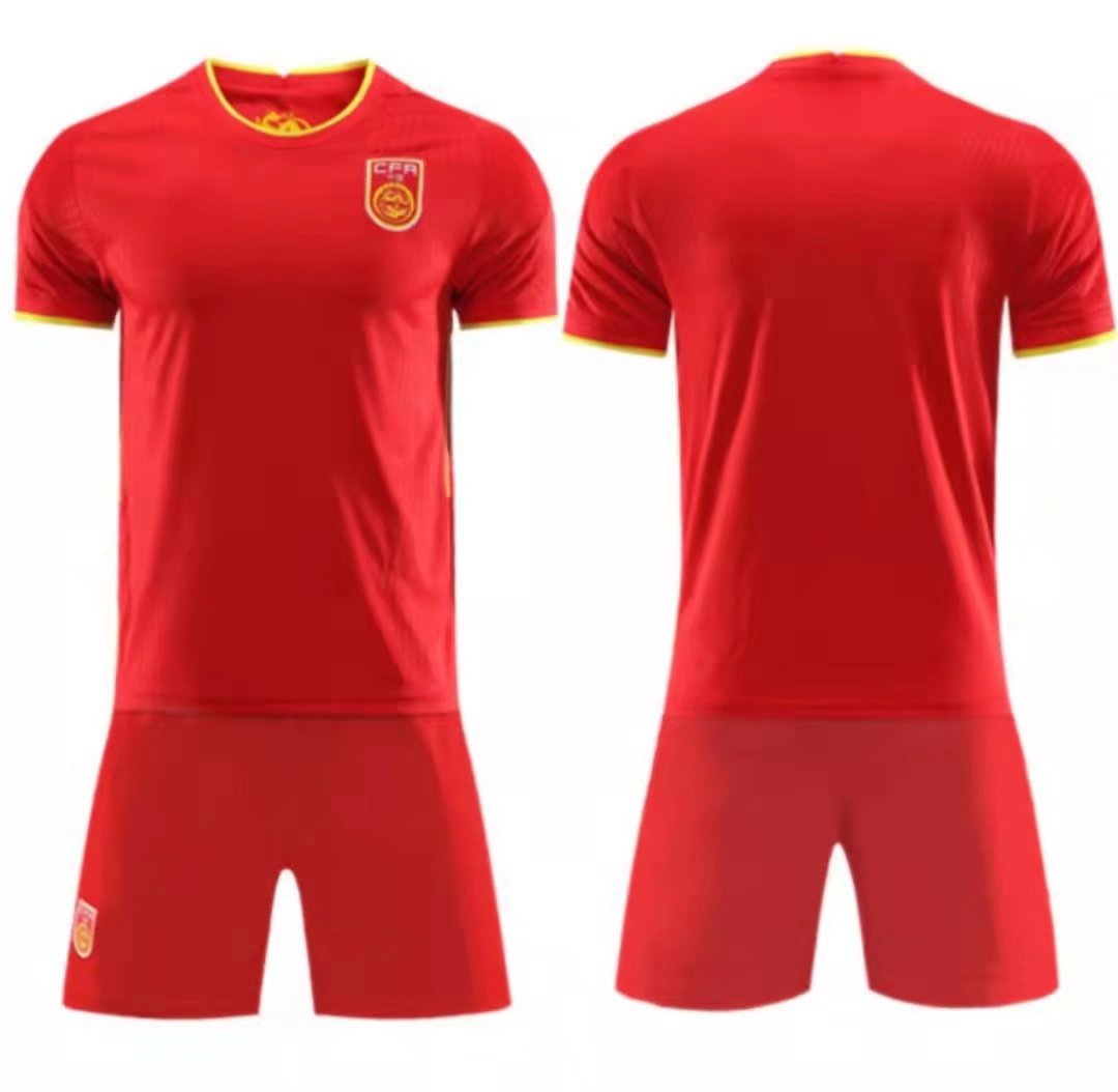 21-22中国主场国家足球服套装男队服球衣成人童装14码-2xl