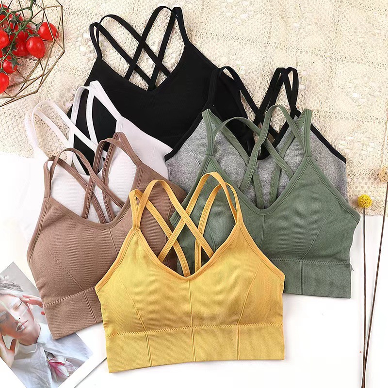 2021 New Fashion Vest Underwear Sports Tube Top Sexy Beauty Back Tube Top Wireless Comfortable Bra for Women