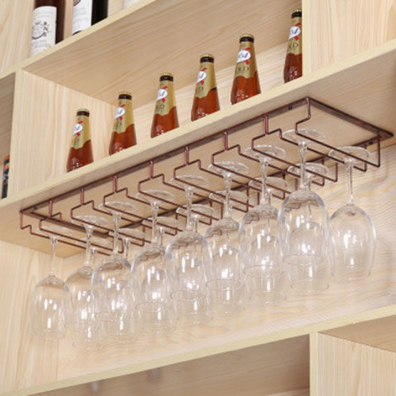酒杯架悬挂式欧式创意红酒杯架倒挂高脚挂杯架悬挂酒柜杯架摆件