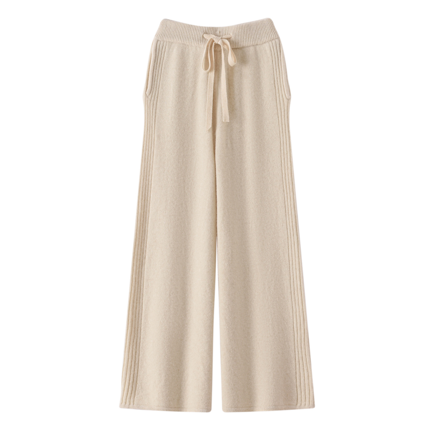 羊毛阔腿裤纯色秋冬外穿羊毛宽松休闲直筒拖地羊毛针织阔腿裤