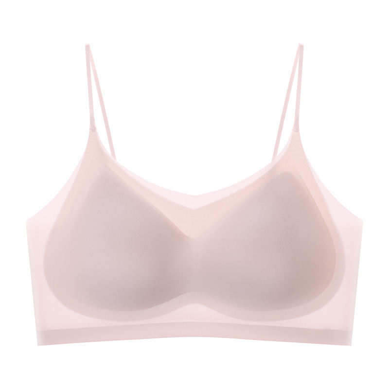 Push Up Bra - Wireless Underwear Ultra-thin Ice Silk Bra,large