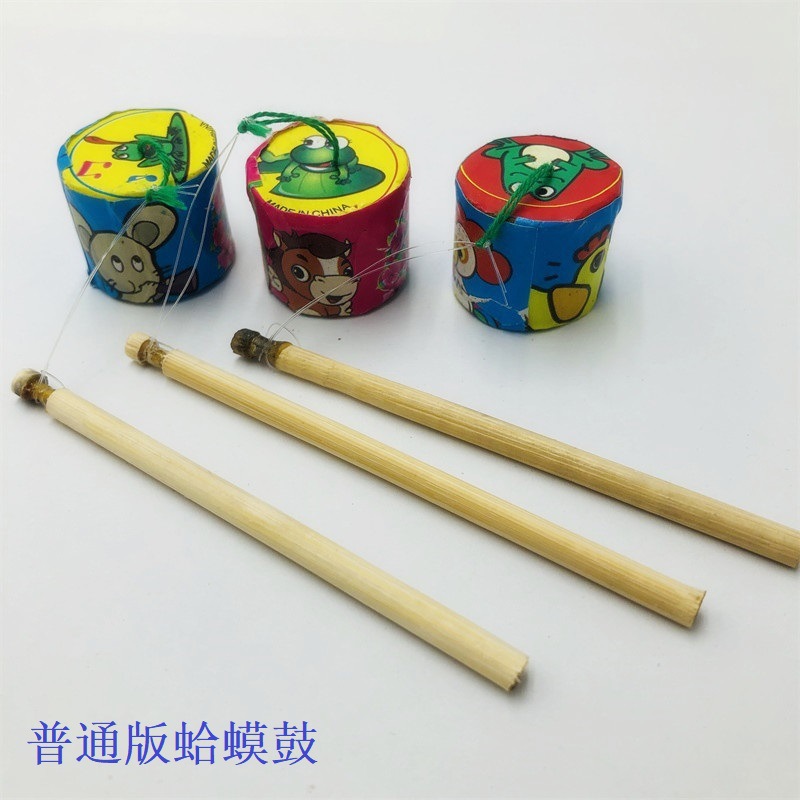 Toad Drum Auspicious Swinging Drum Rotating Toy Happy Toad River and Lake Stall Temple Fair Educational Toys Wholesale
