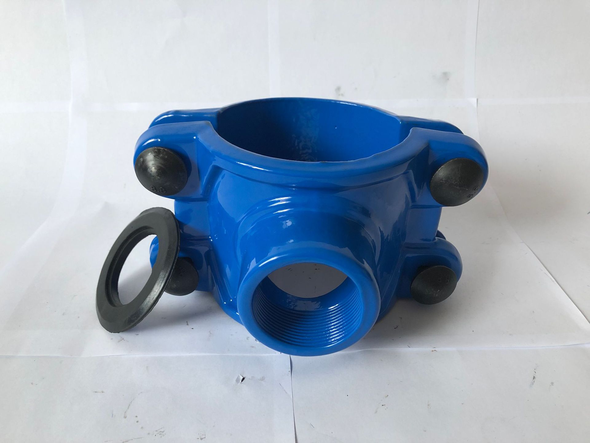 pvc管丝扣三通分水卡子 攻丝分水三通 分水鞍座抱箍式分水卡子