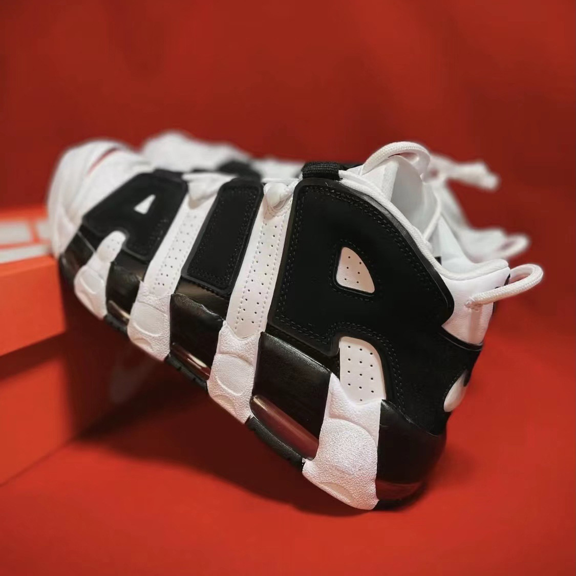 皮蓬大air男篮球鞋樱花粉白红色女鞋儿童熊猫外星人白彩虹公牛