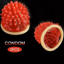 5 Pcs/Massage Condoms for Men Sex Products Dotted Spike Late