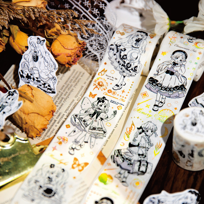 暮光之城胶带 洛可可幻想系列 手账素材装饰拼贴打底素材贴画2款