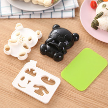 卡通熊猫饭团模具三明治饼干模可爱儿童DIY米饭造型创意便当工具