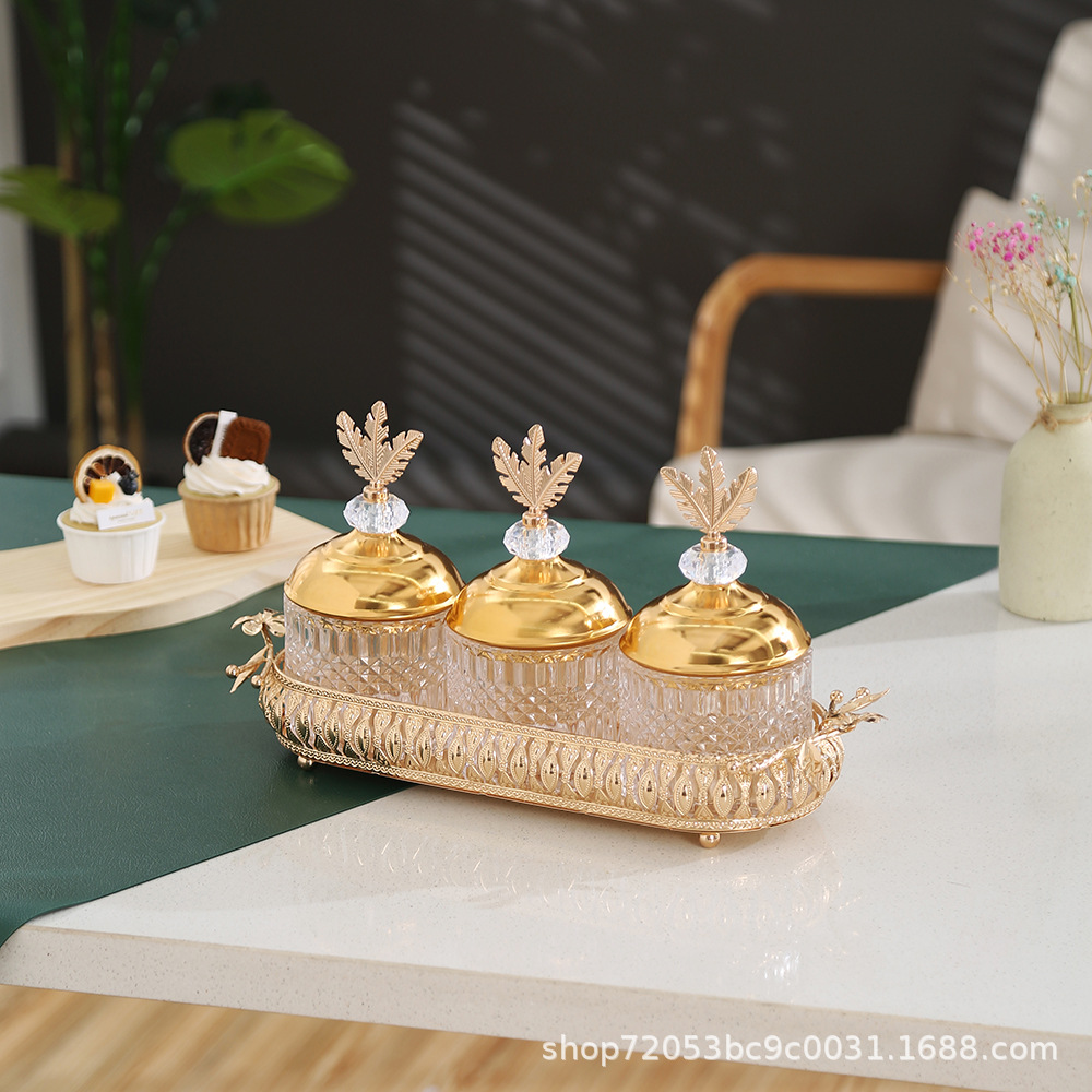 Home Tea Table Storage Tray Dessert Display Candy Box Living Room Simple Modern Light Luxury High-End Snack Tray