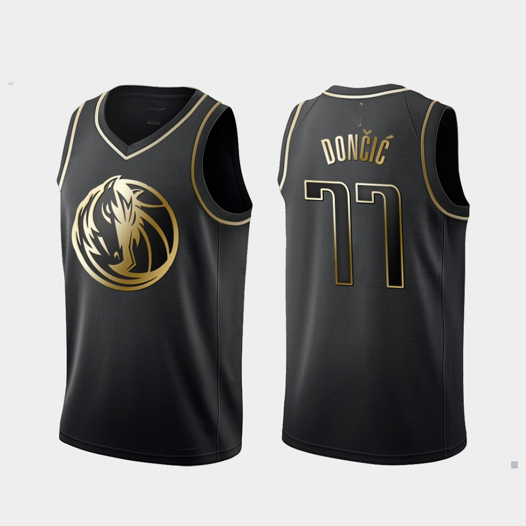 现货供应批发 nba球衣 新款黑金版复古 刺绣 运动篮球服