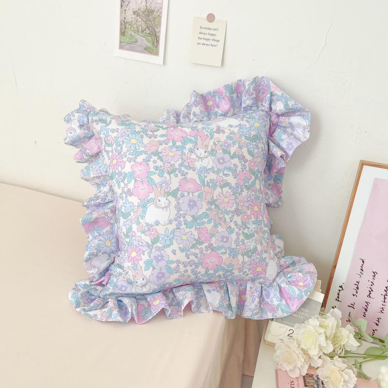 Wholesale Rabbit Garden | Vintage Fairy Tale Floral Bunny Cotton Pillow Girl Heart Bedroom Student Transformation in