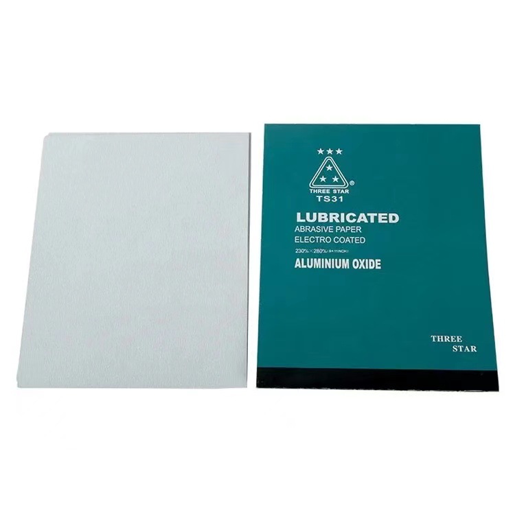 三星干磨砂纸 白砂涂层干砂木工家具油漆打磨抛光砂纸 白砂纸砂皮